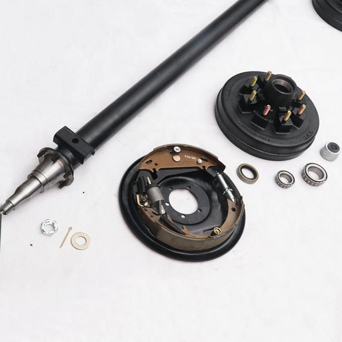 8 Bolts 50MM Round Utility Trailer Axles With Hydraulic Brakes